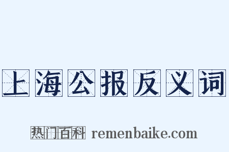上海公报反义词是什么意思的图片